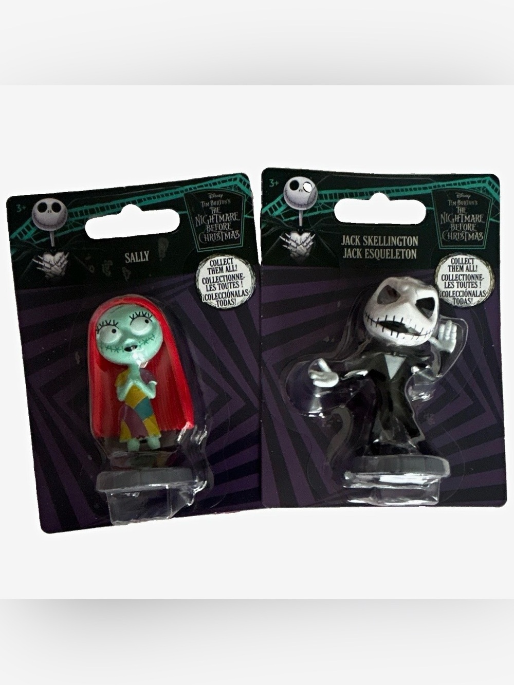 Nightmare Before Christmas Mini Figures Lot Jack Skellington & Sally Disney NEW